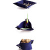 WEEW-design-sostenibile-idee-regalo-ecologiche-portaoggetti-trasformabile-feltro-riciclato-arredo-casa-e-ufficio-LOTUS blu 2