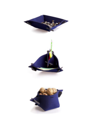 WEEW-design-sostenibile-idee-regalo-ecologiche-portaoggetti-trasformabile-feltro-riciclato-arredo-casa-e-ufficio-LOTUS blu 2
